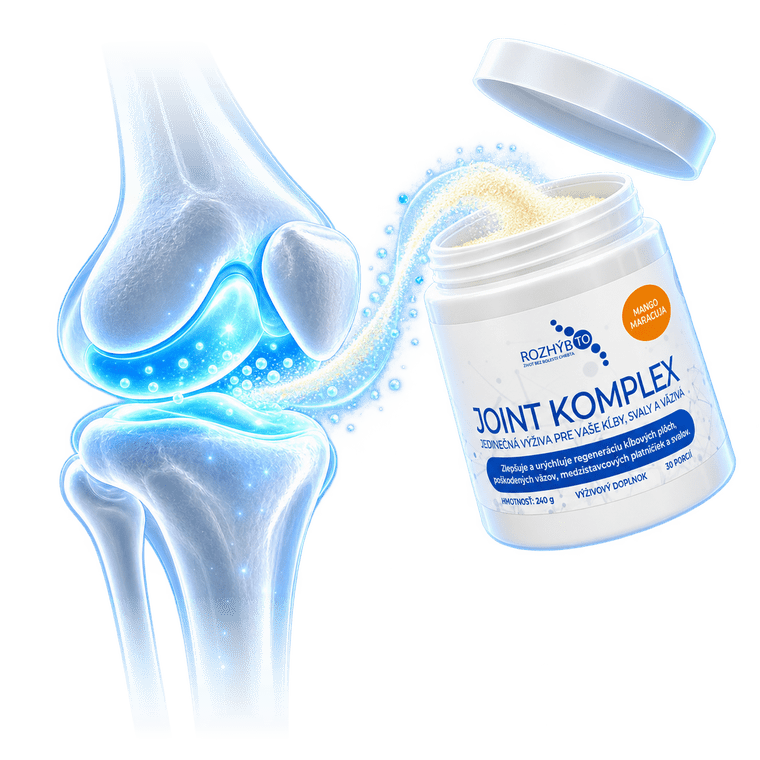 3D model kolenného kĺbu a otvorená dóza Joint komplex kĺbová výživa